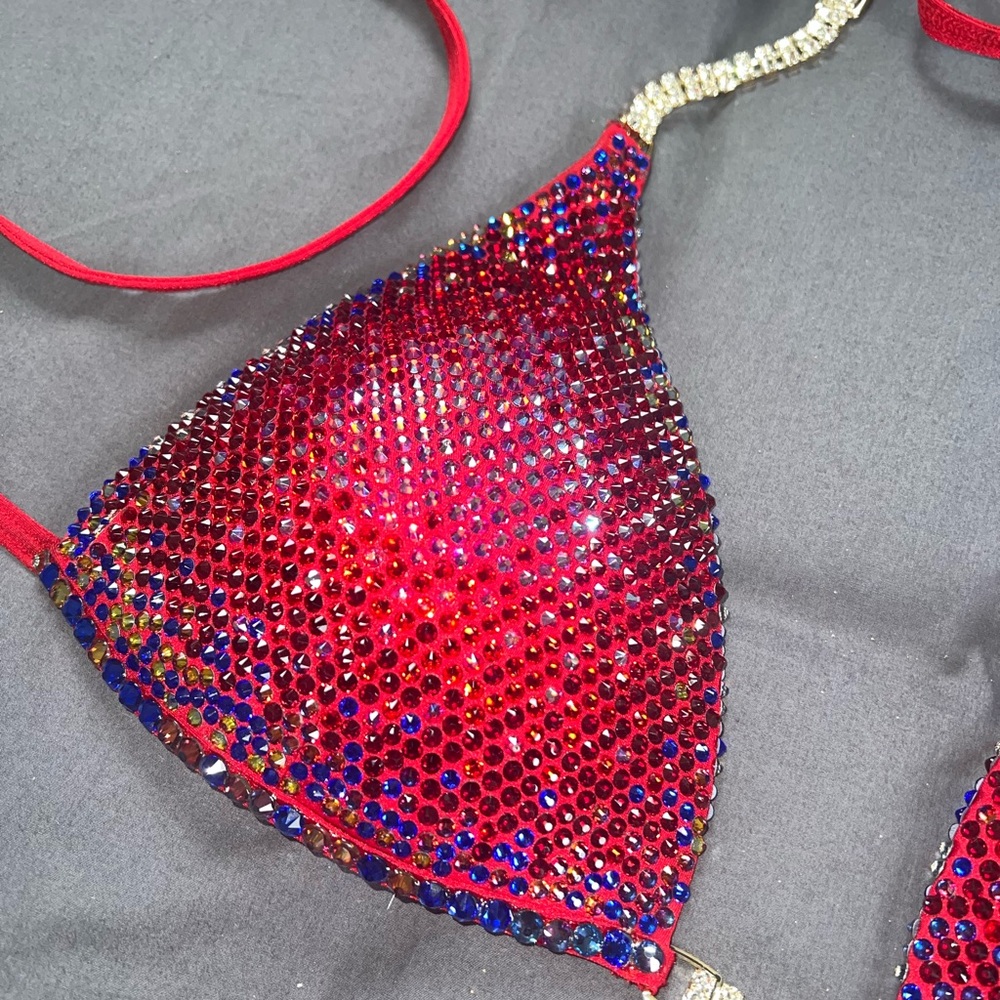 Sequin Bikini Set - Red - image 5